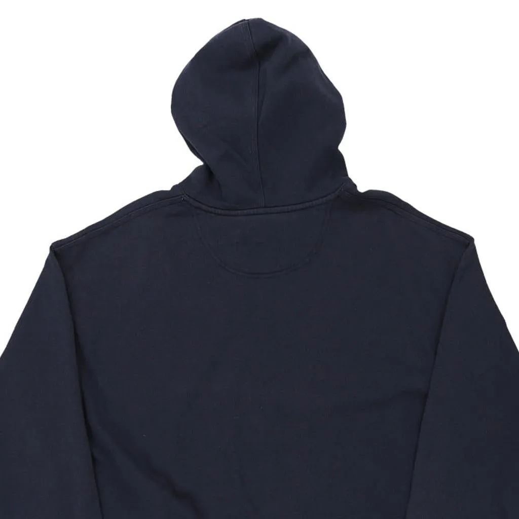 Champion Spellout Hoodie - XL Navy Cotton Blend