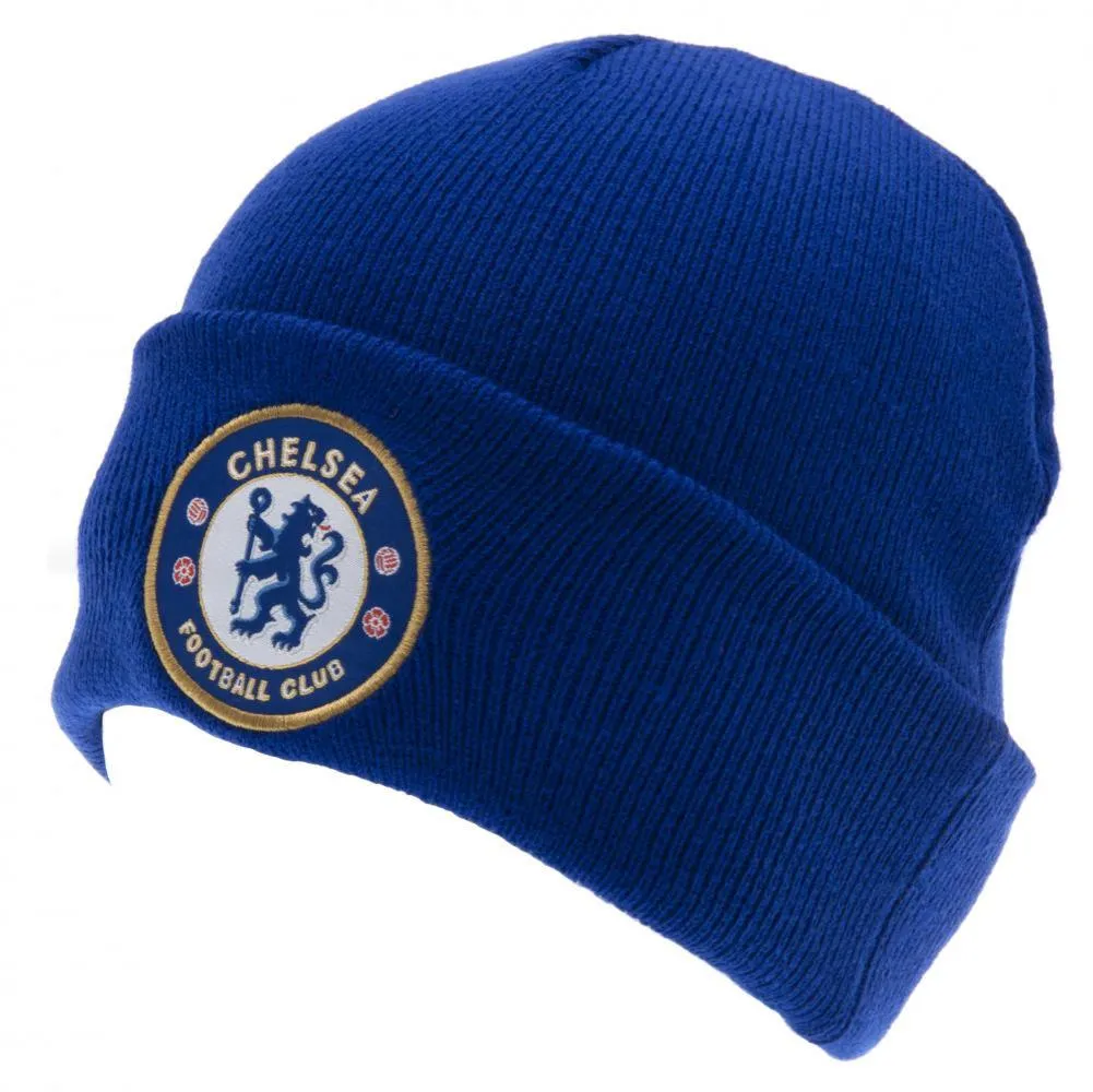 Chelsea FC Beanie Hat - Official Club Merchandise - Red and Yellow Design