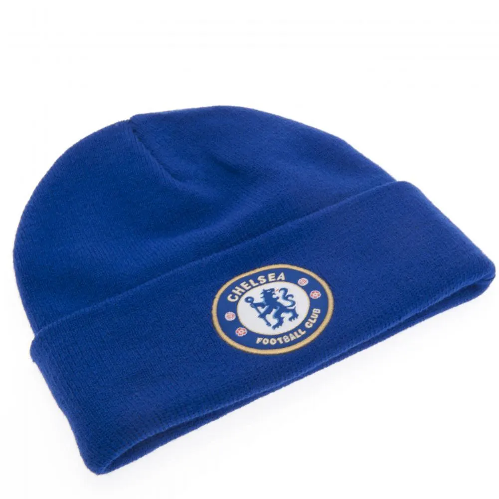 Chelsea FC Beanie Hat - Official Club Merchandise - Red and Yellow Design