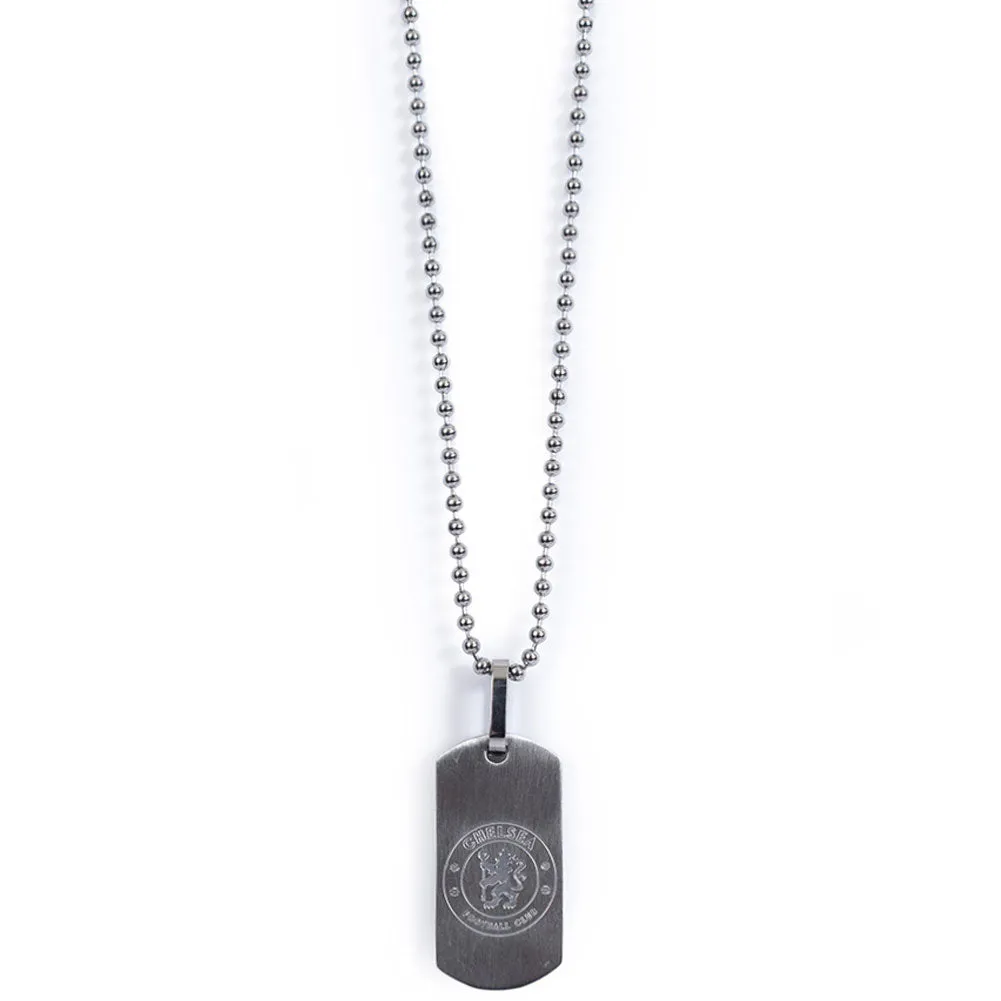 Chelsea FC Dog Tag & Chain with Matt Finish.