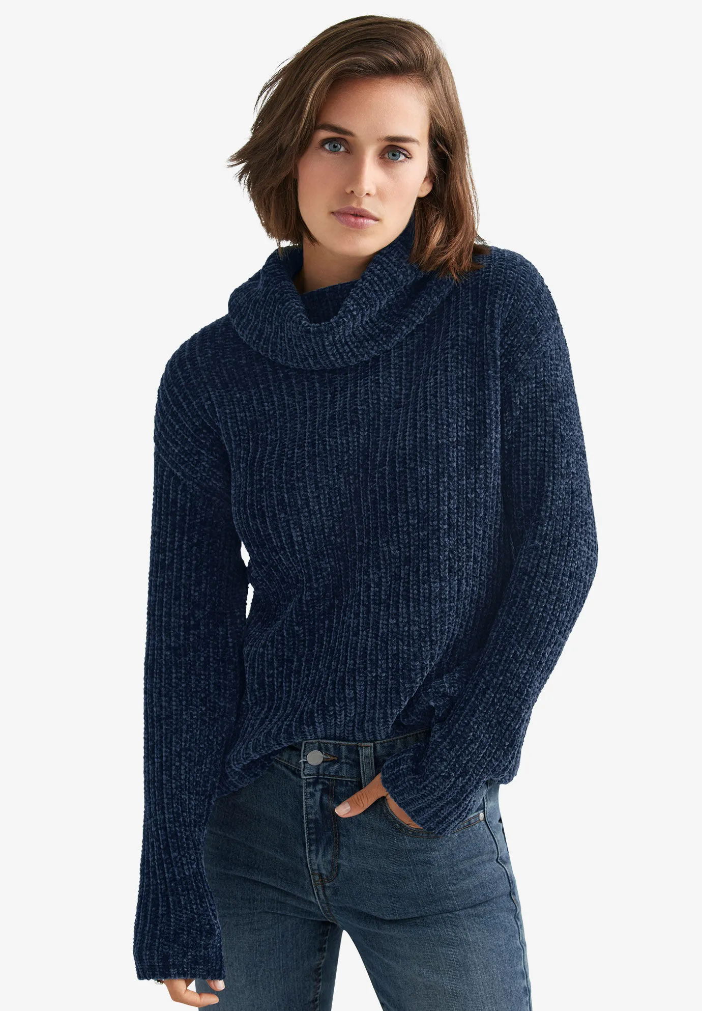 Chenille Turtleneck Sweater