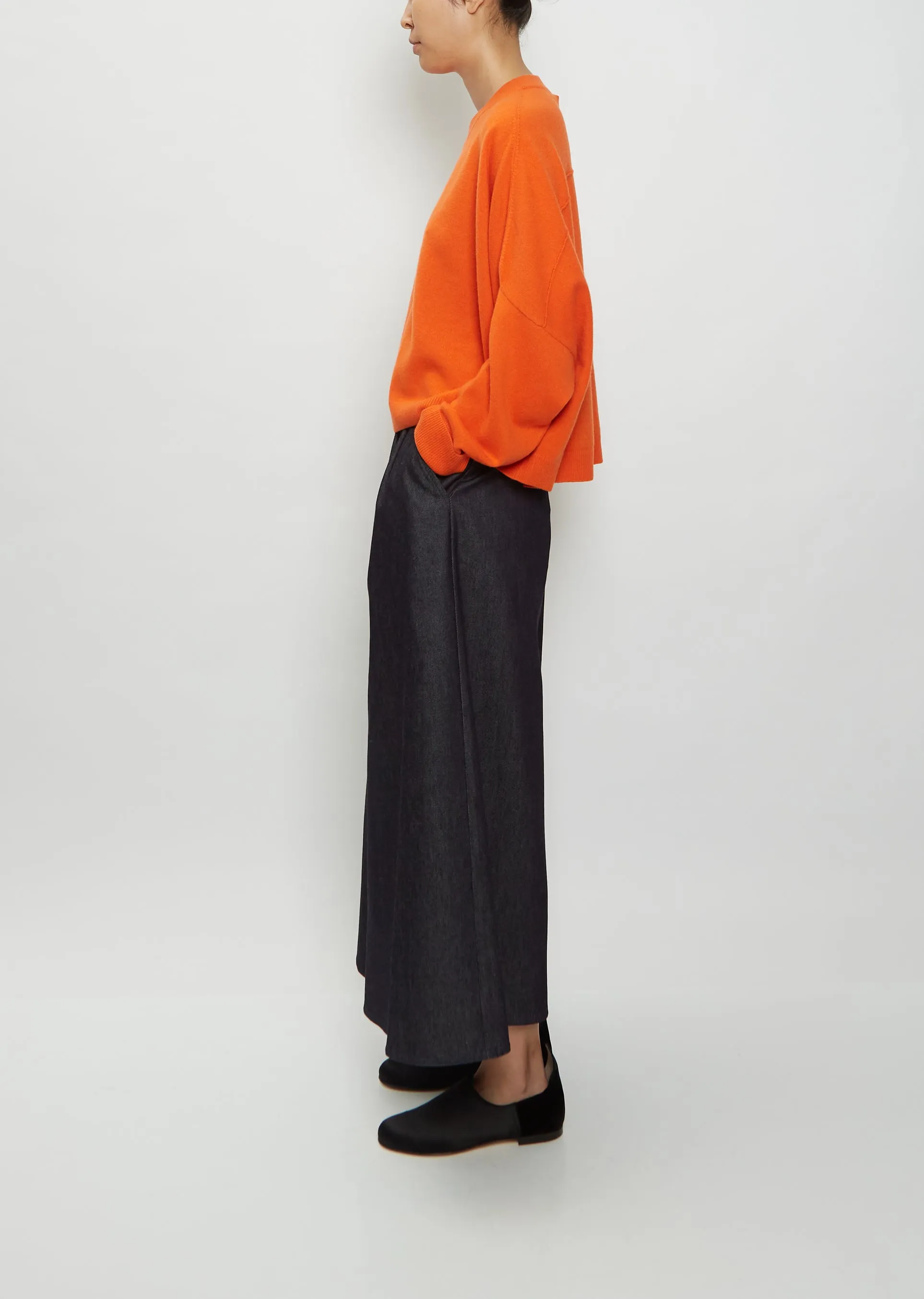 Chunky Cashmere Sweater — Tangerine