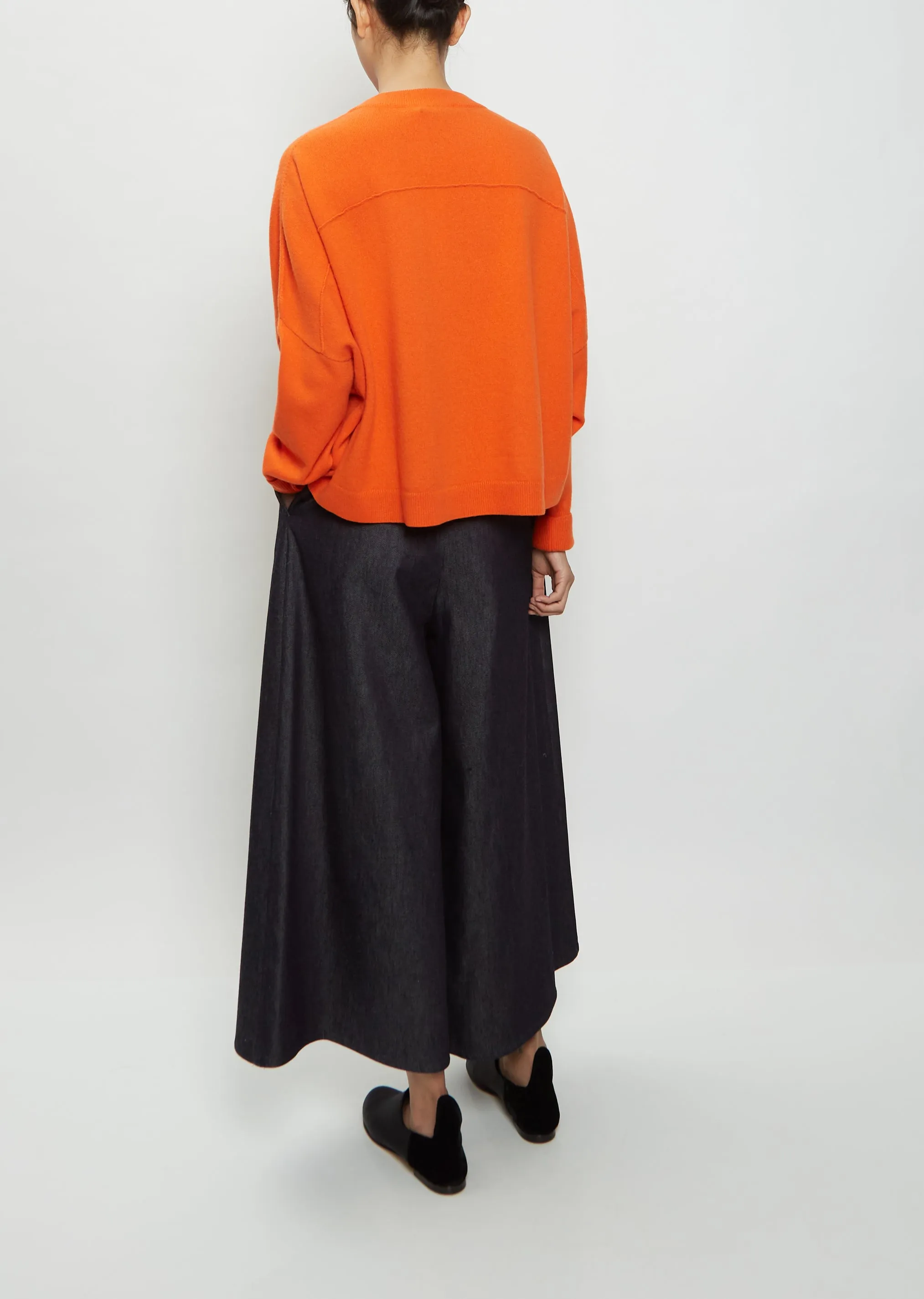 Chunky Cashmere Sweater — Tangerine