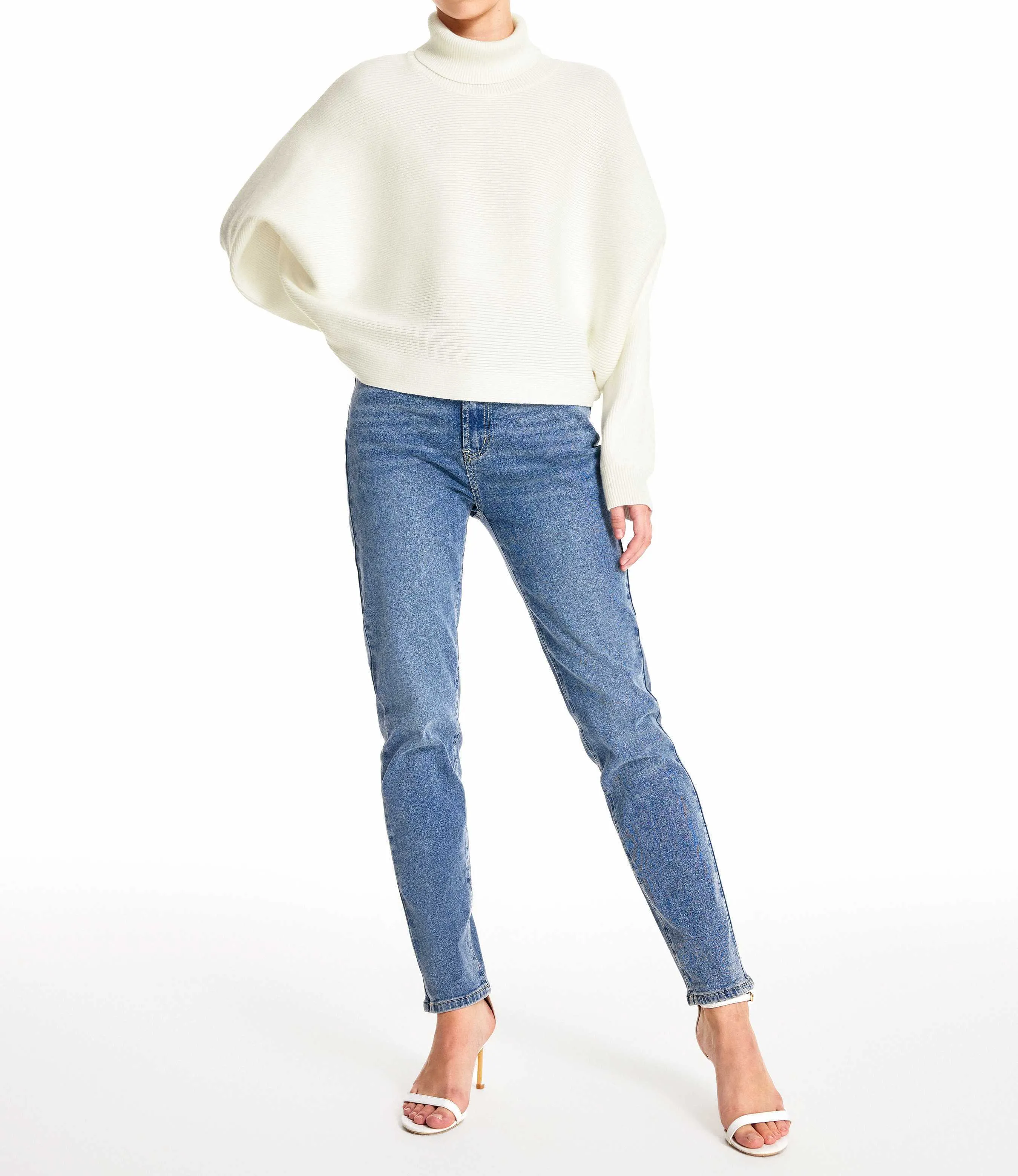 Cider  |Casual Style Nylon Long Sleeves Plain High-Neck Oversized