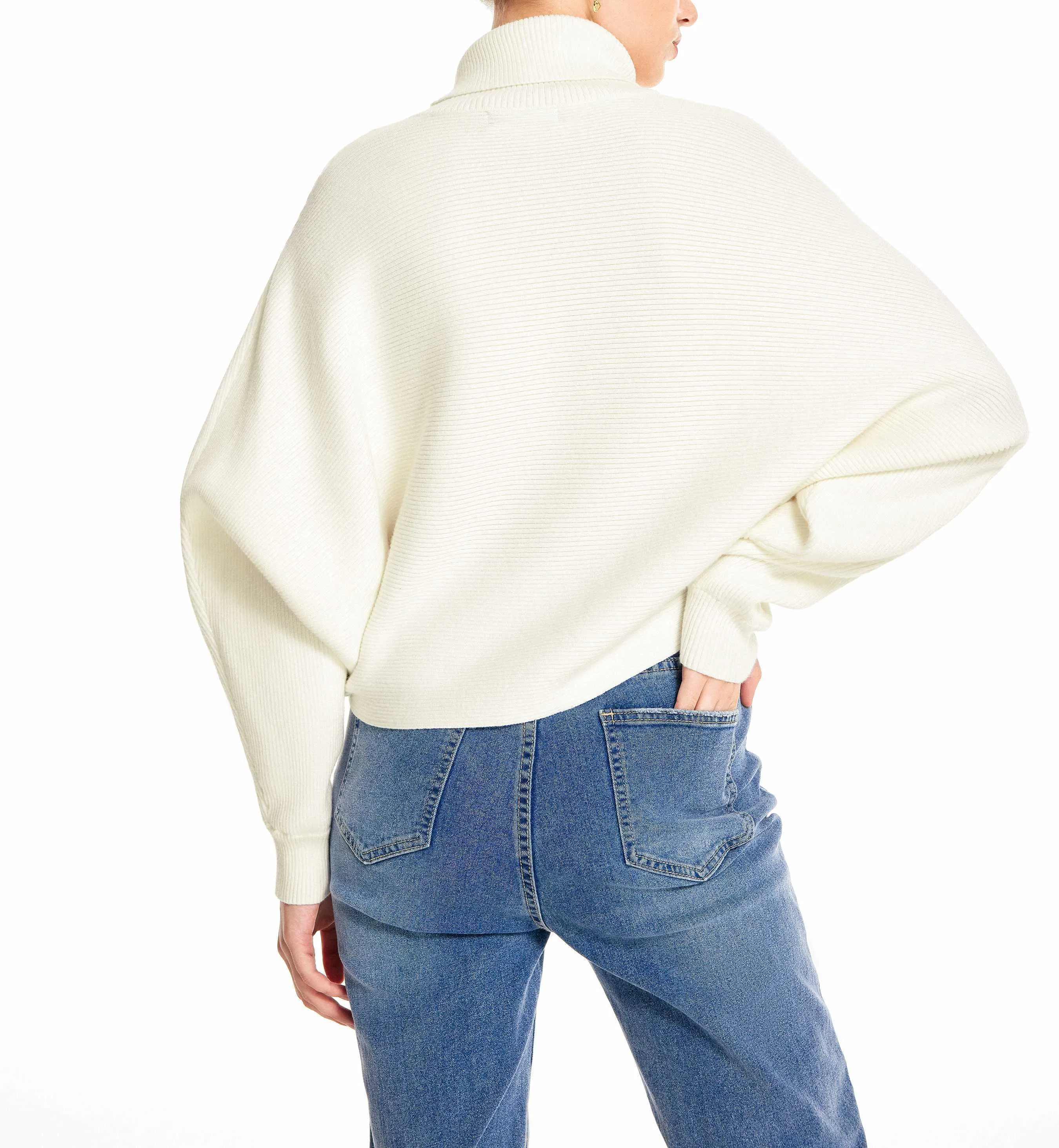 Cider  |Casual Style Nylon Long Sleeves Plain High-Neck Oversized