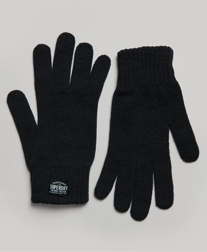 Classic Black Knit Gloves