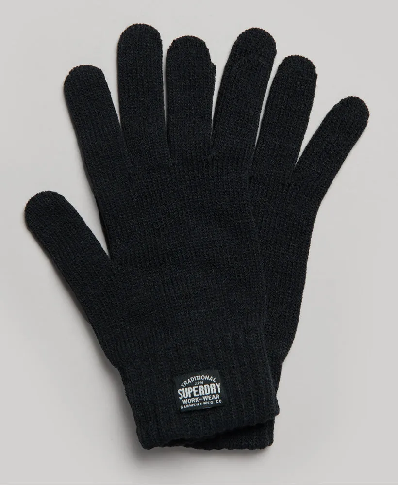 Classic Black Knit Gloves