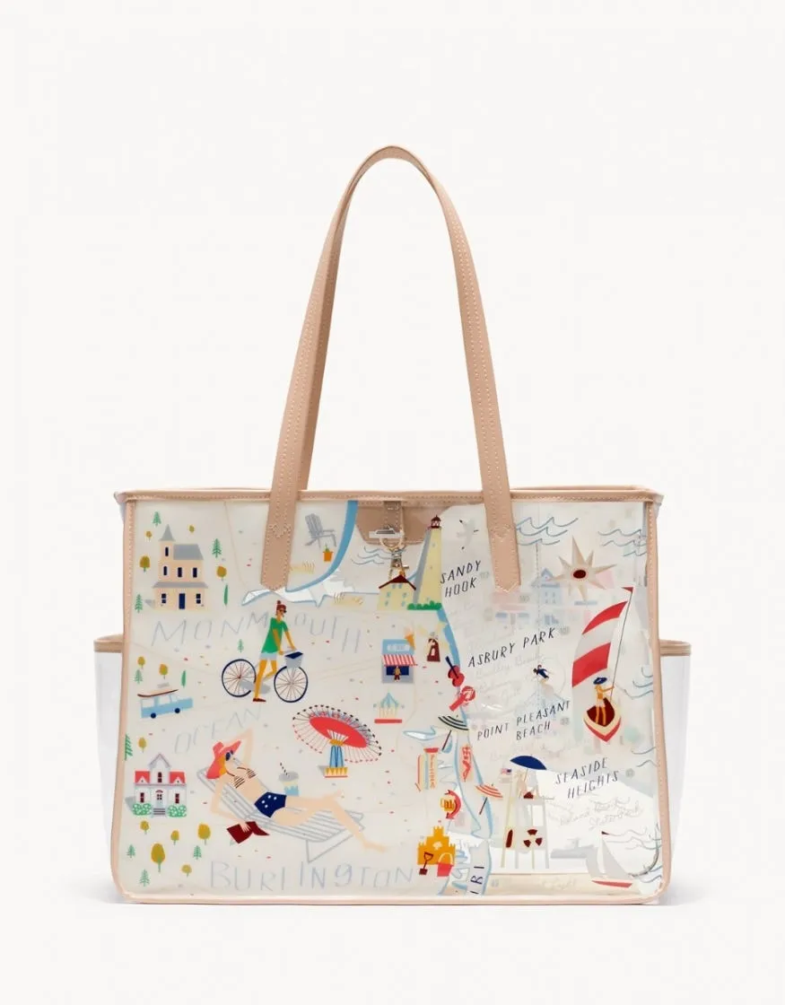 Clear Beach Tote for Beach Trips and Vacations