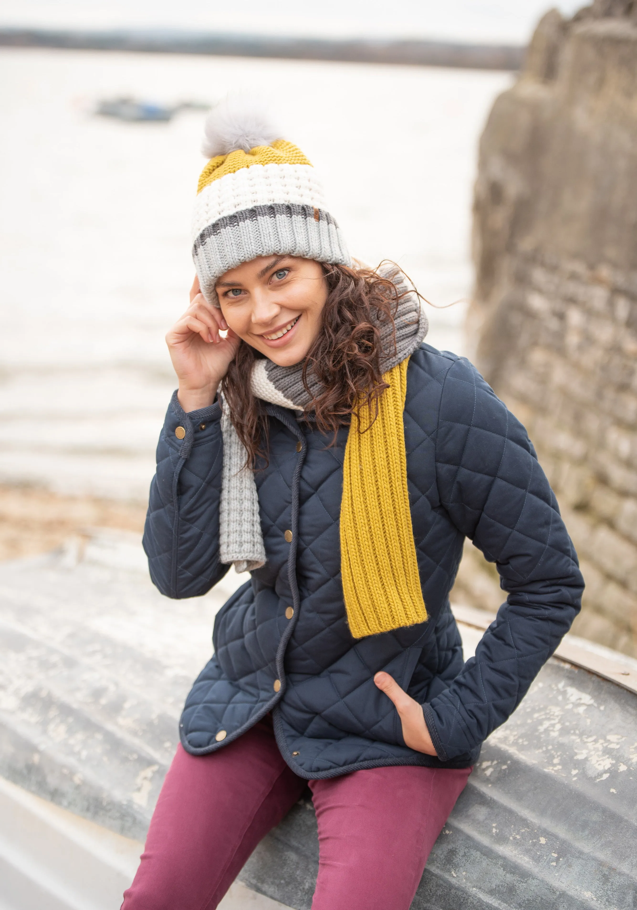 Colorblock Beanie Hat