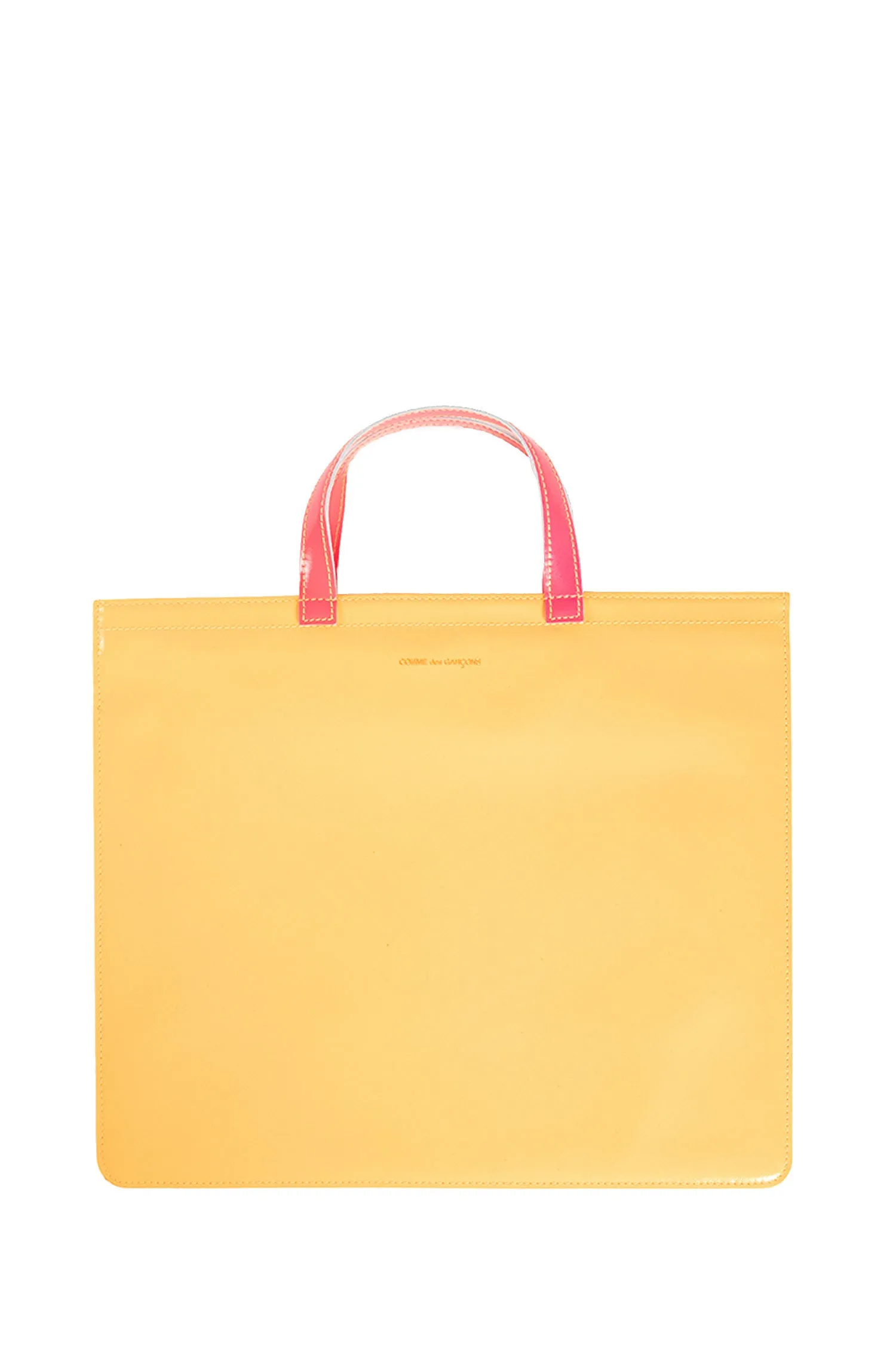 comme des garçons wallet superfluo leather line tote bag