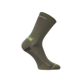 Compression wool socks olive green