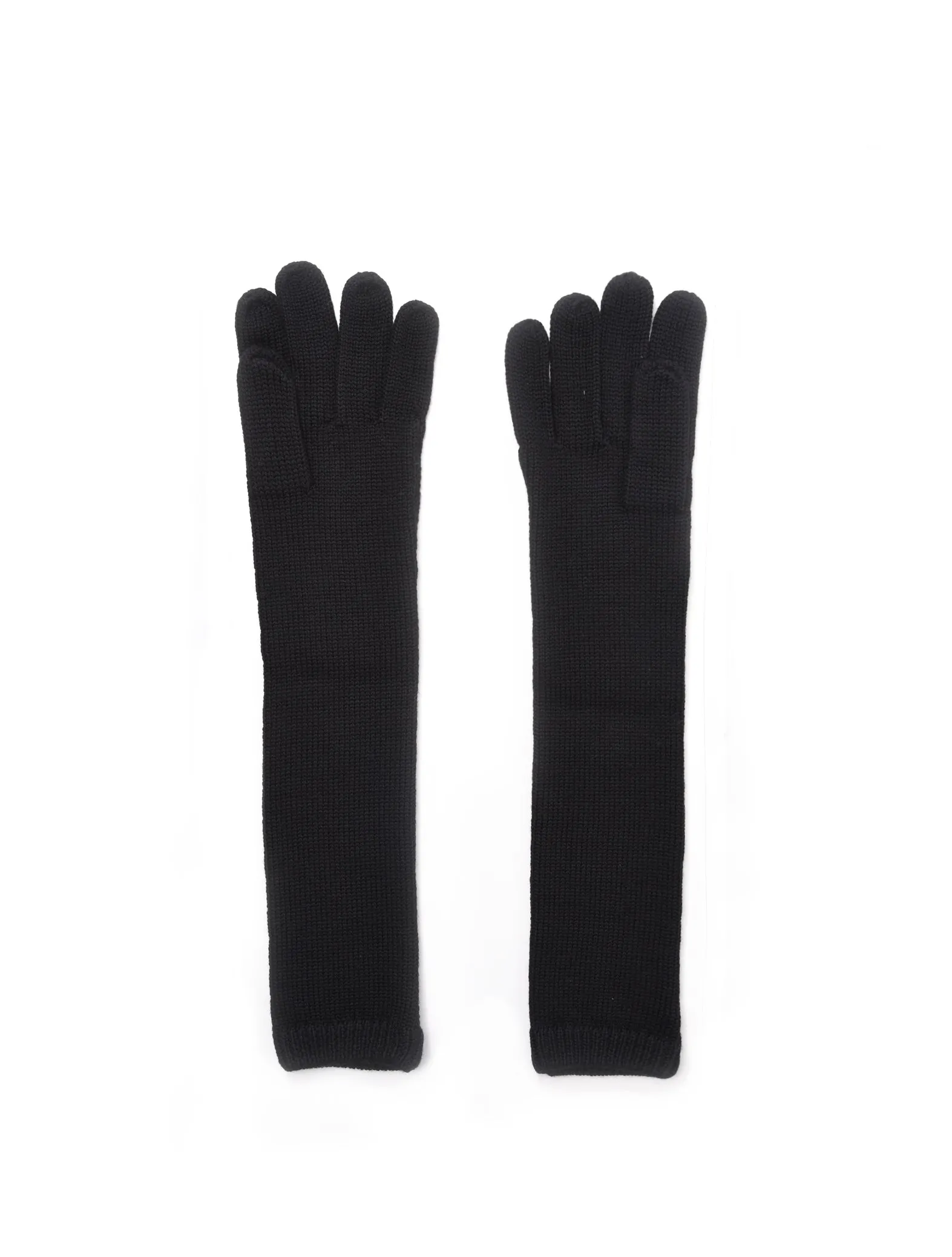 Coperni black cable knit gloves