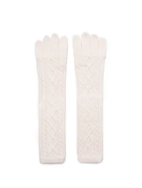 Coperni off white cable knit gloves