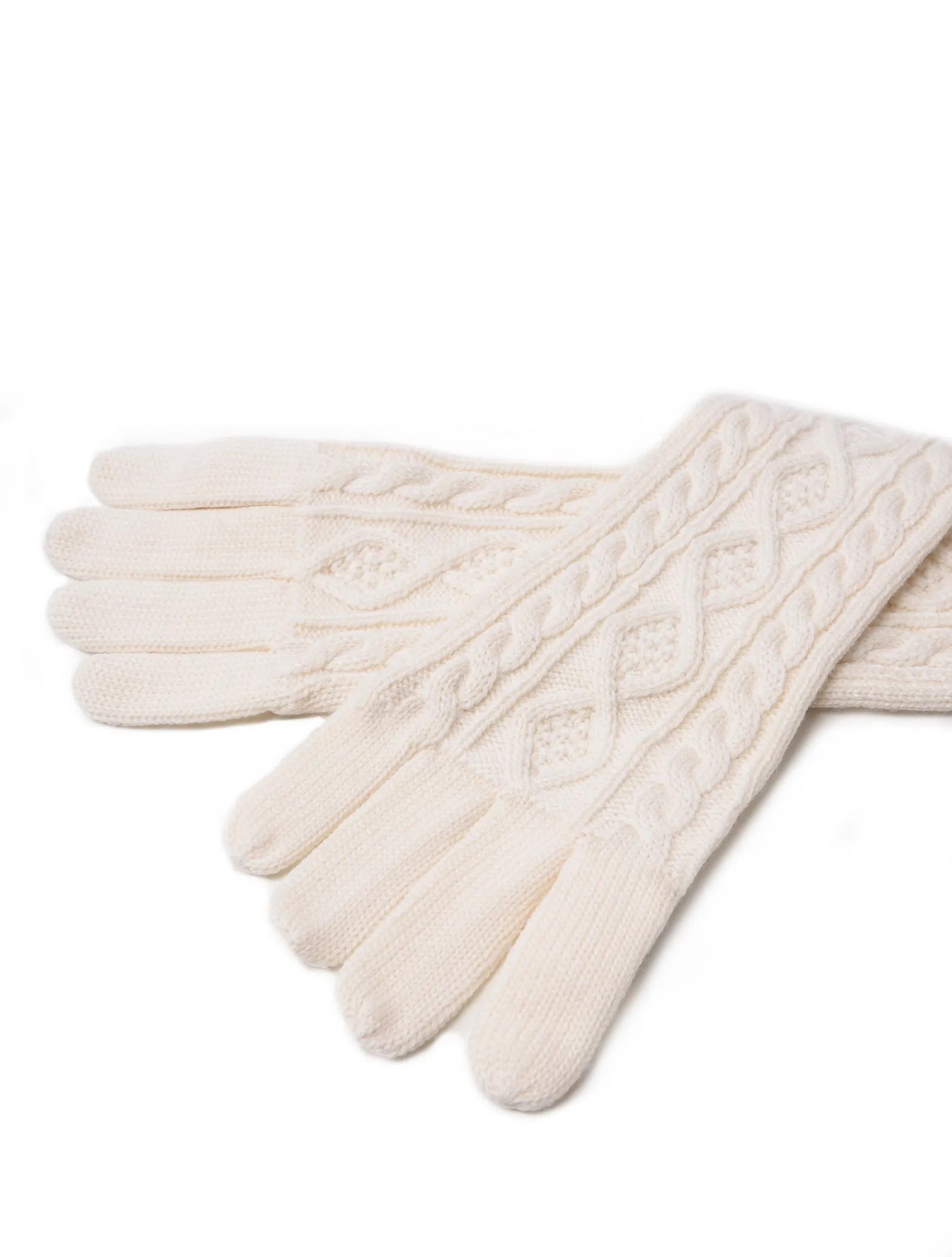 Coperni off white cable knit gloves