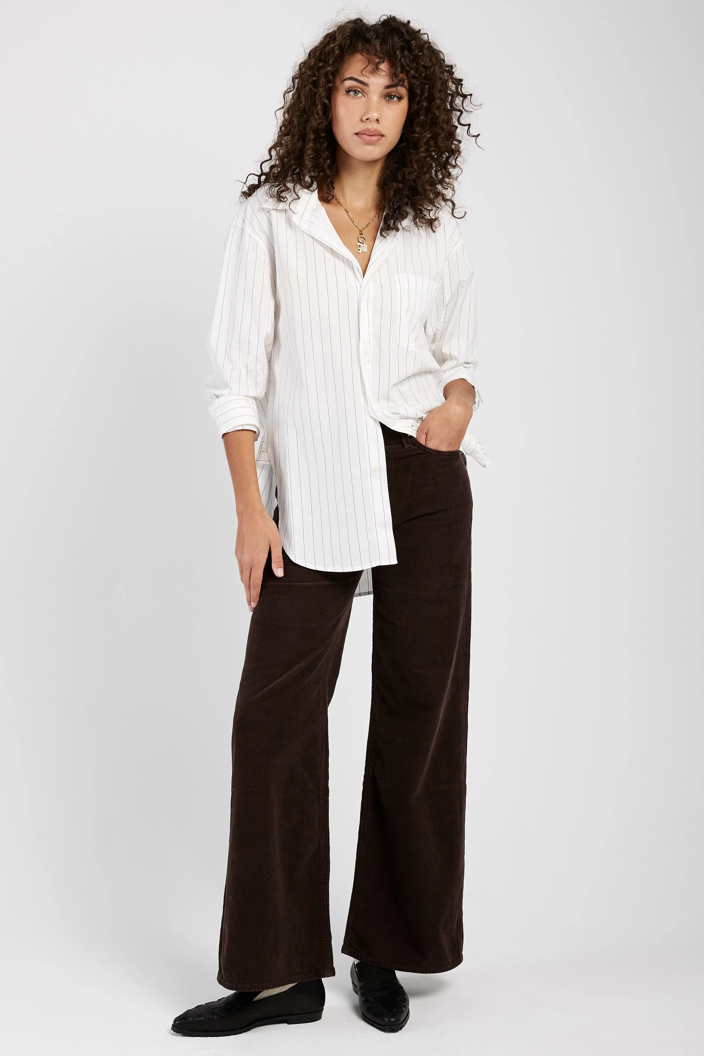 Corduroy Baggy Pant, Dark Brown