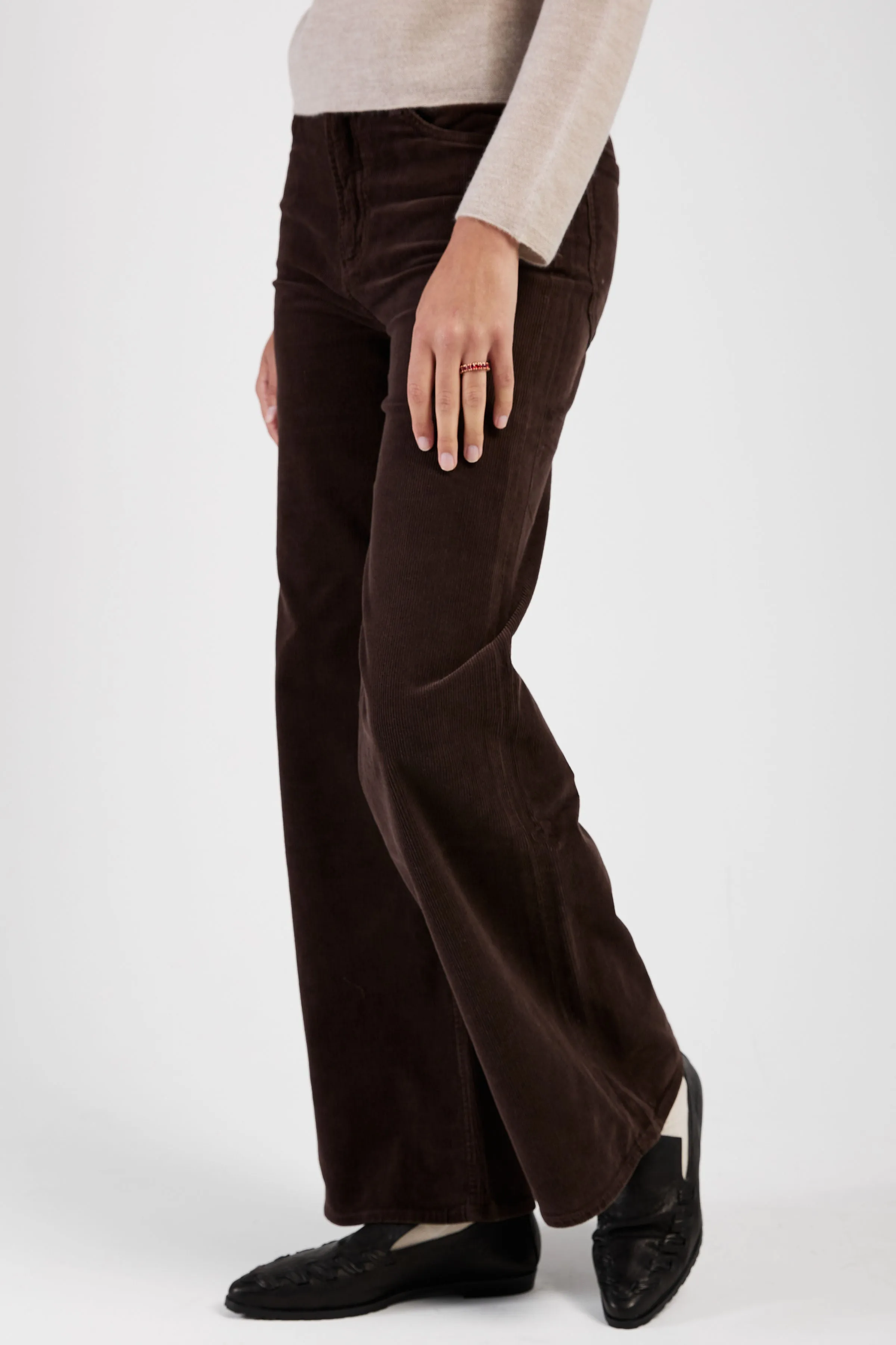 Corduroy Baggy Pant, Dark Brown