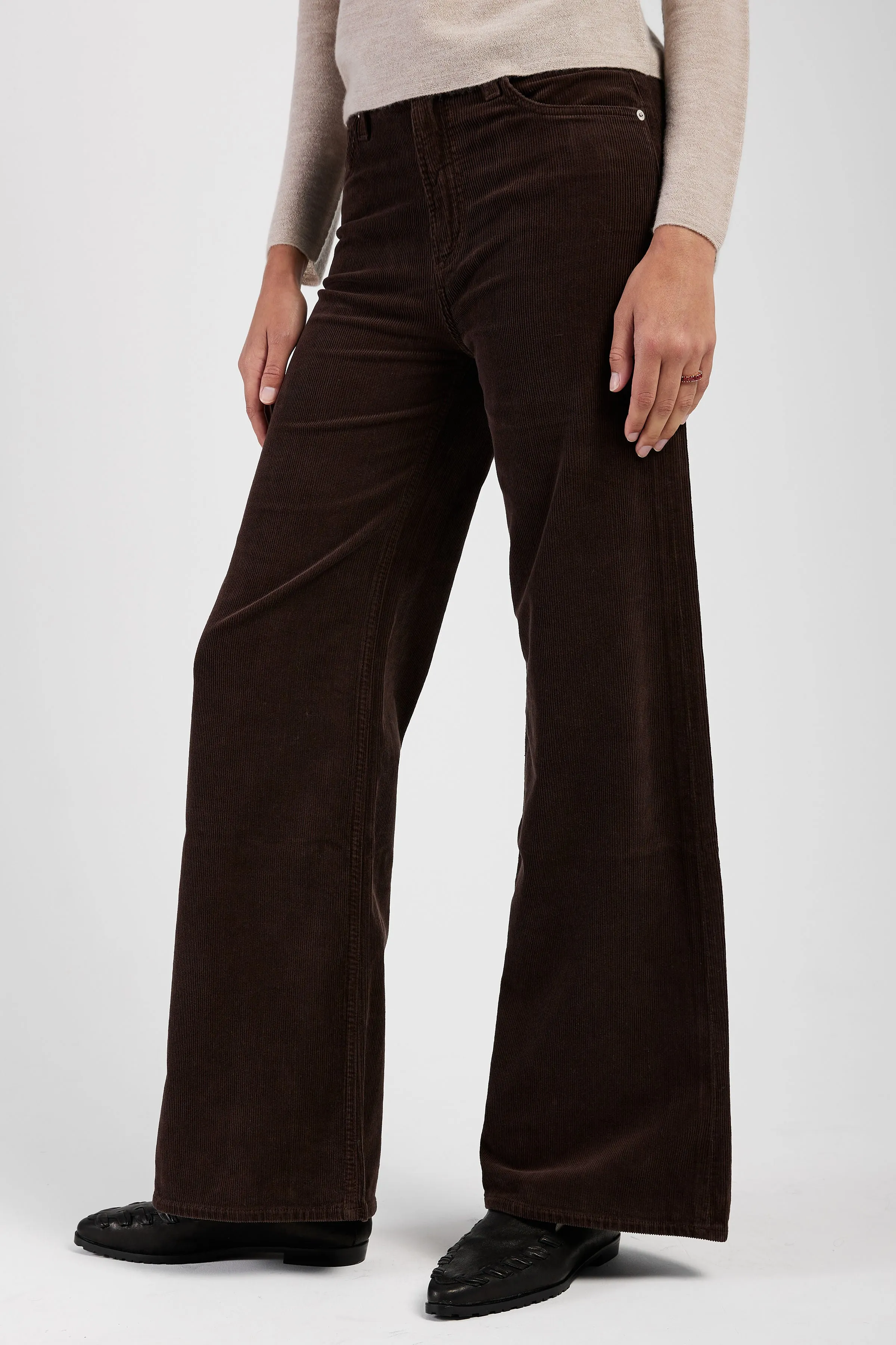 Corduroy Baggy Pant, Dark Brown