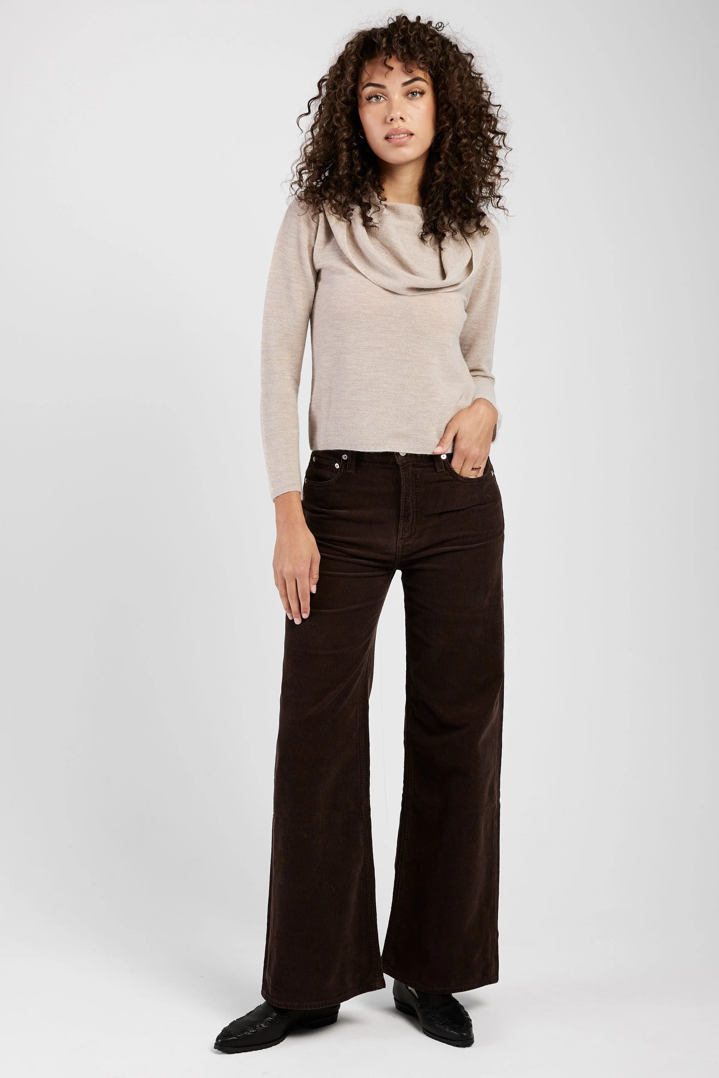 Corduroy Baggy Pant, Dark Brown