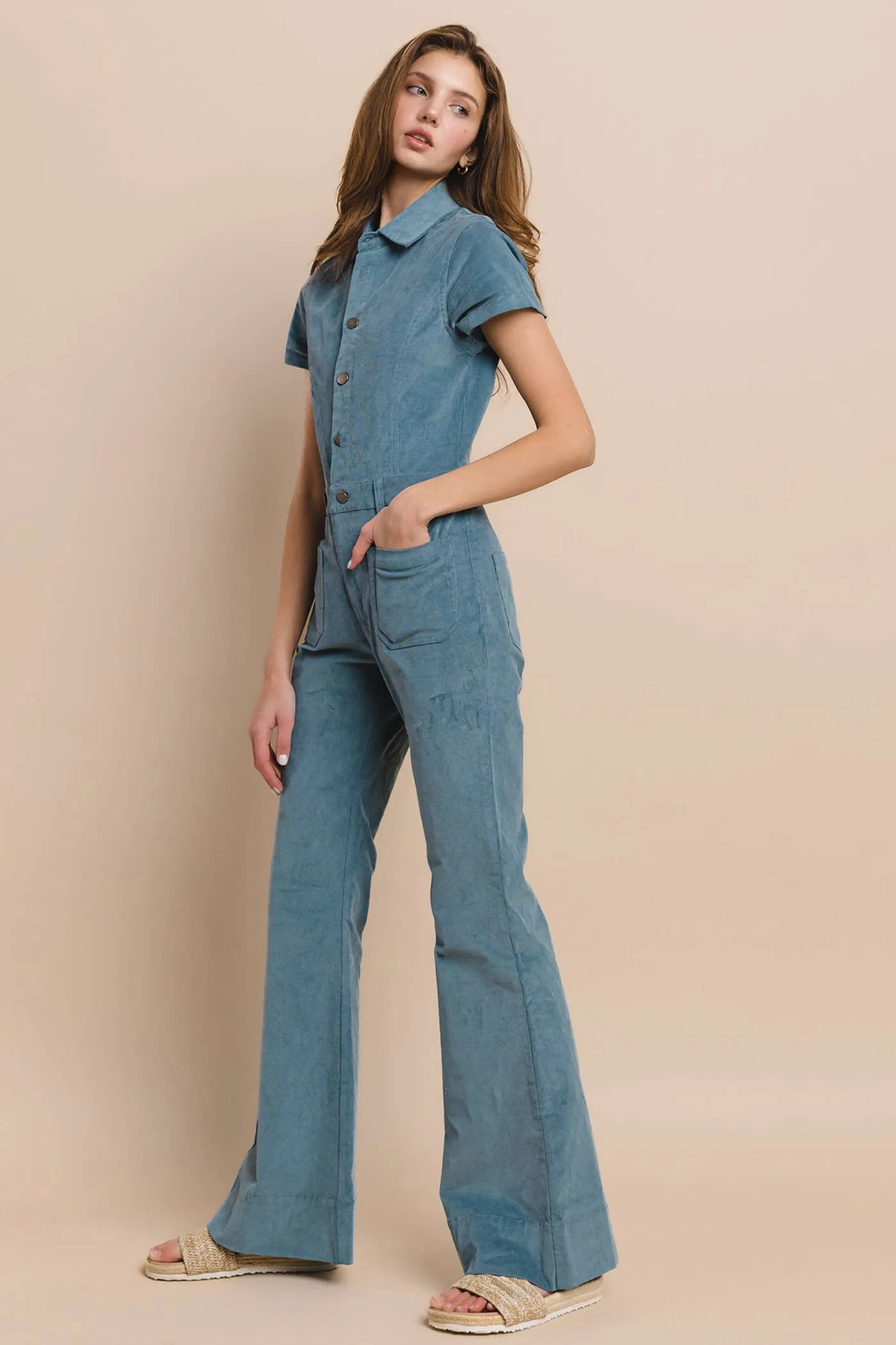 Corduroy Jumpsuit - Boho Style