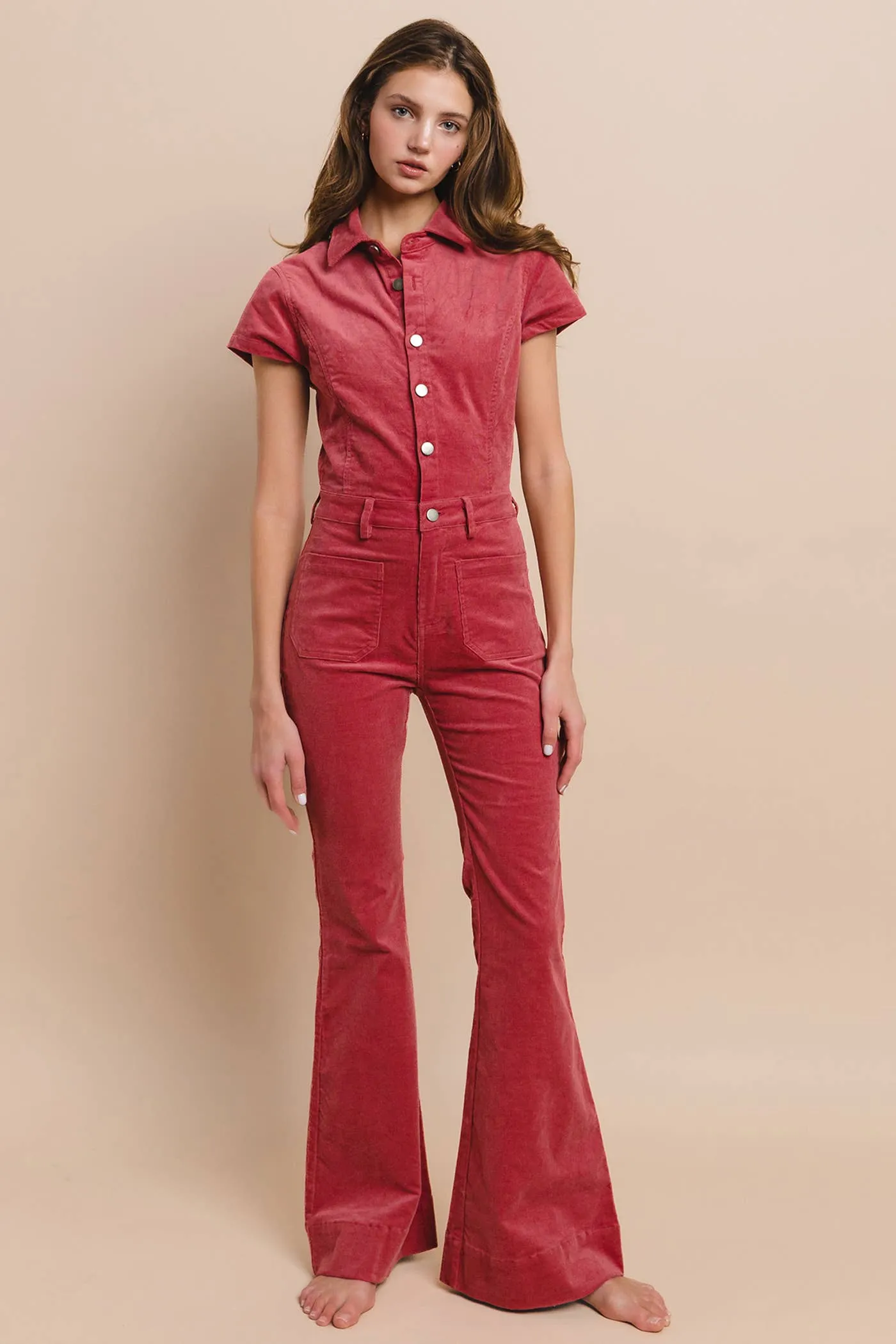 Corduroy Jumpsuit - Boho Style