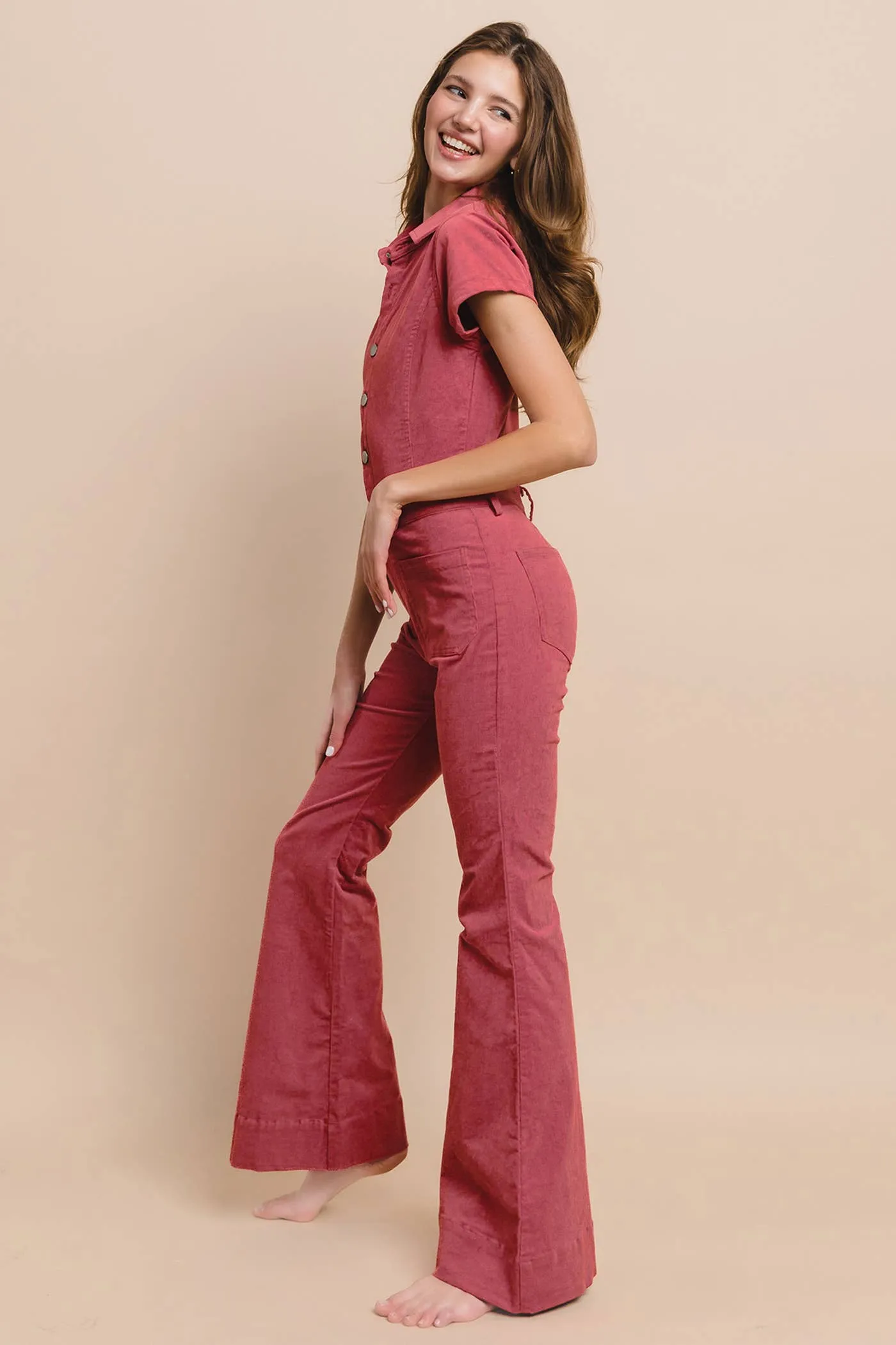 Corduroy Jumpsuit - Boho Style