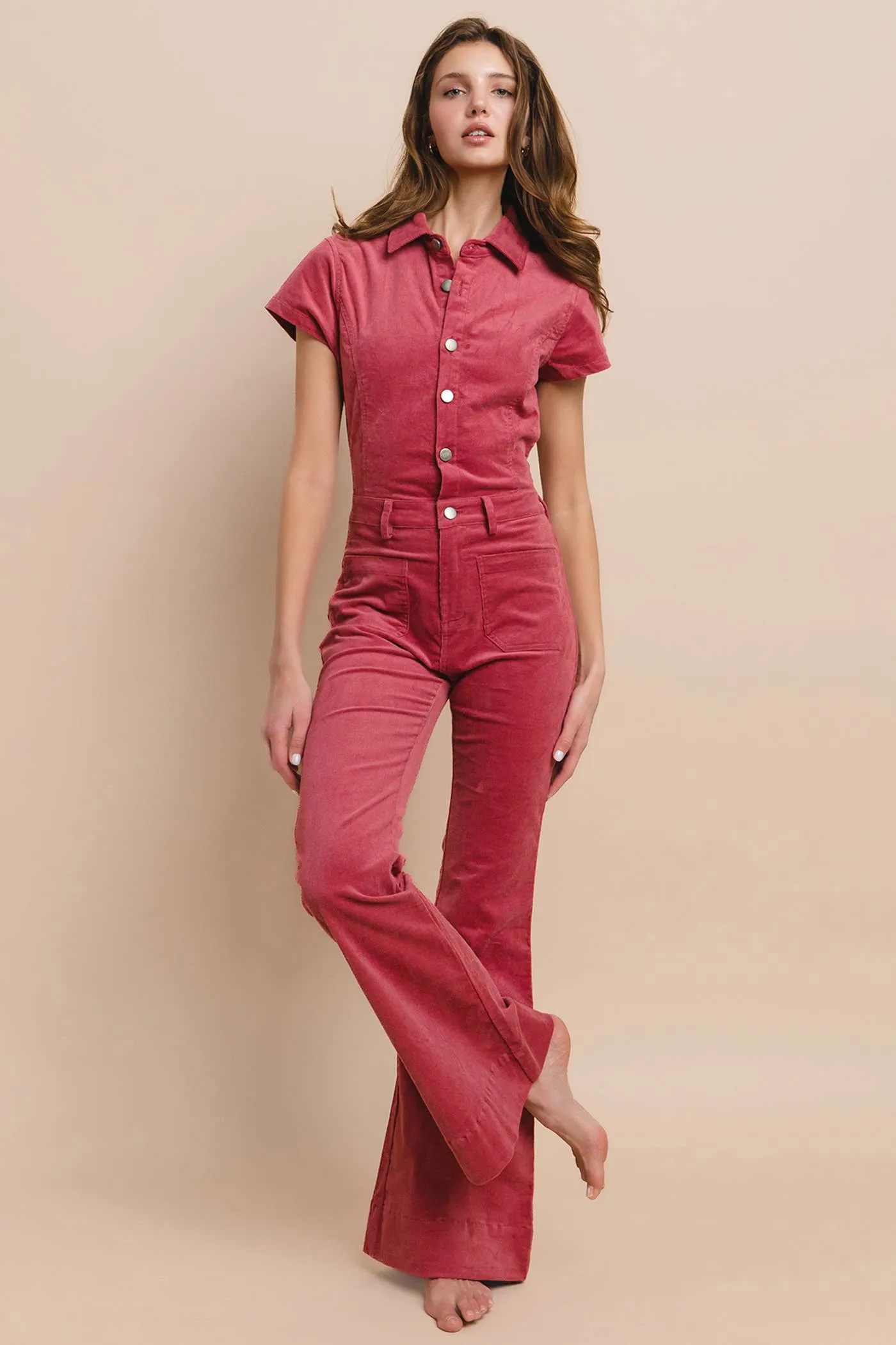 Corduroy Jumpsuit - Boho Style