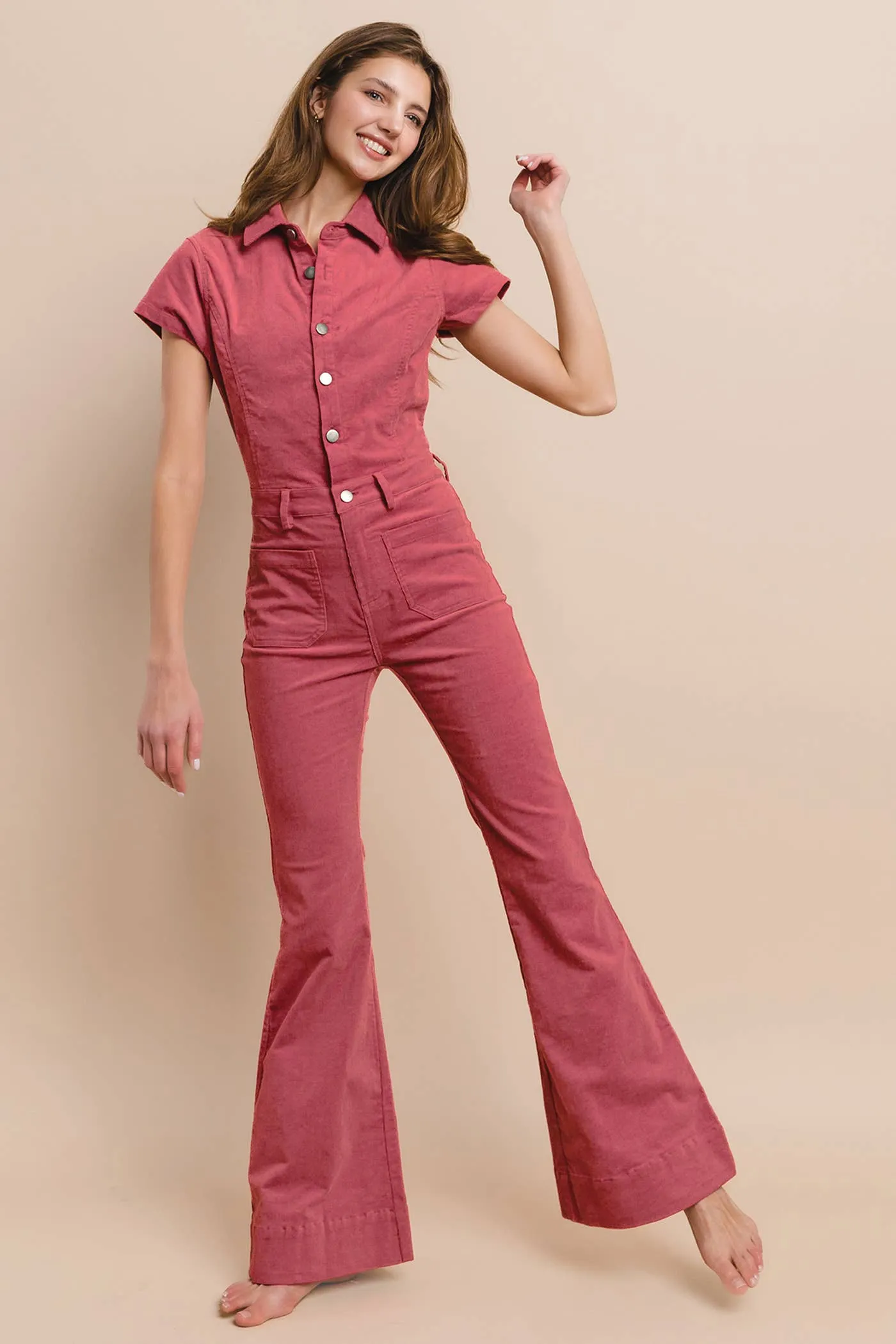 Corduroy Jumpsuit - Boho Style