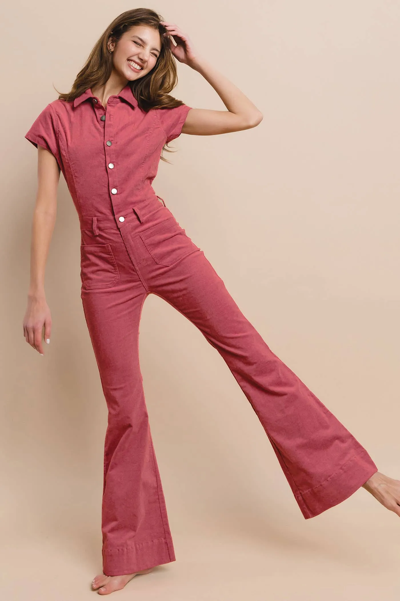 Corduroy Jumpsuit - Boho Style