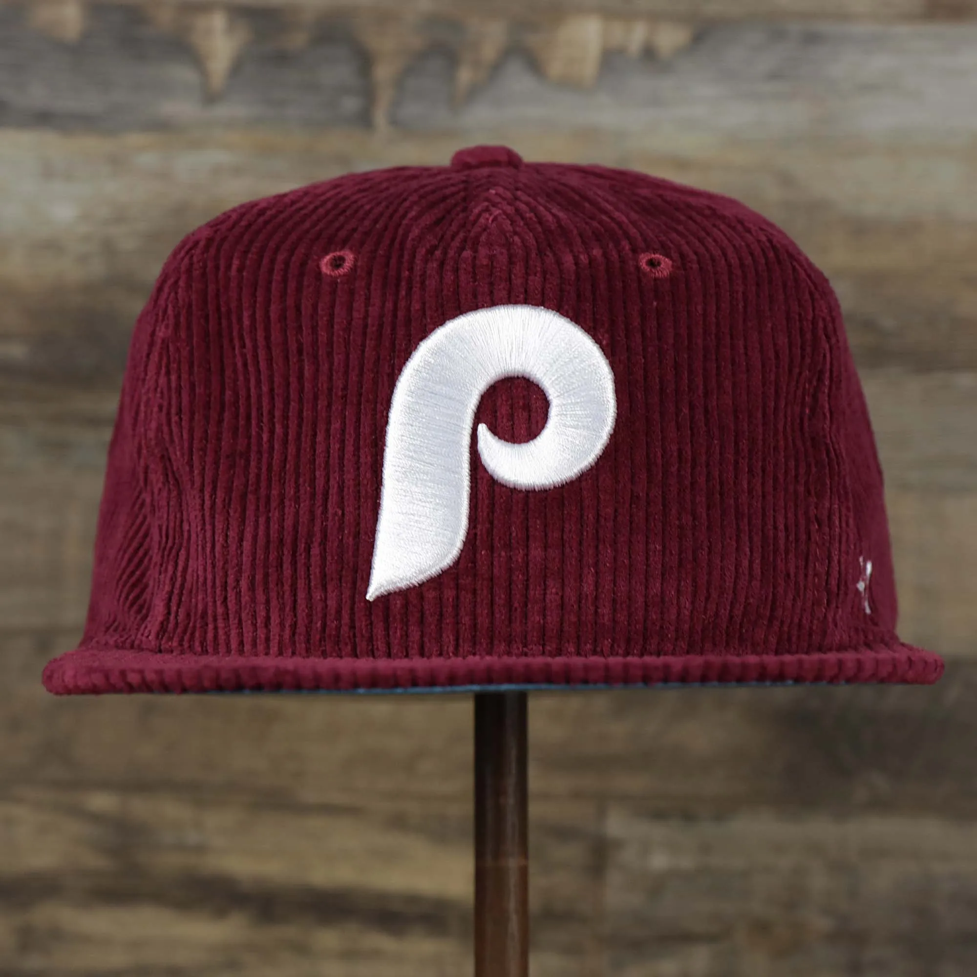 Corduroy Philadelphia Phillies Cooperstown Snapback - 47 Brand Dark Maroon