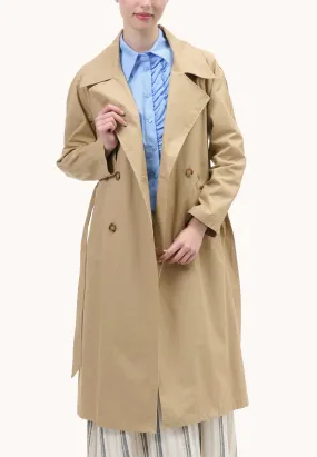 Cotton double-breasted trench coat.