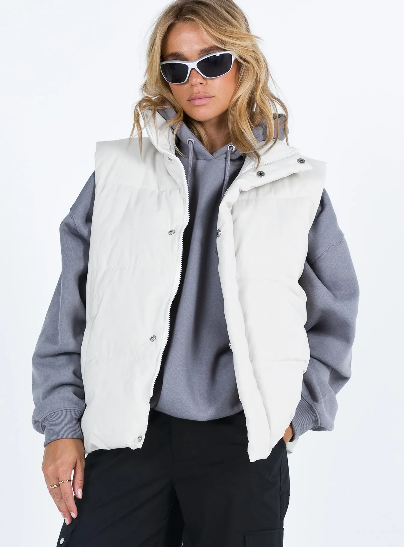 Cream Jack Puffer Vest