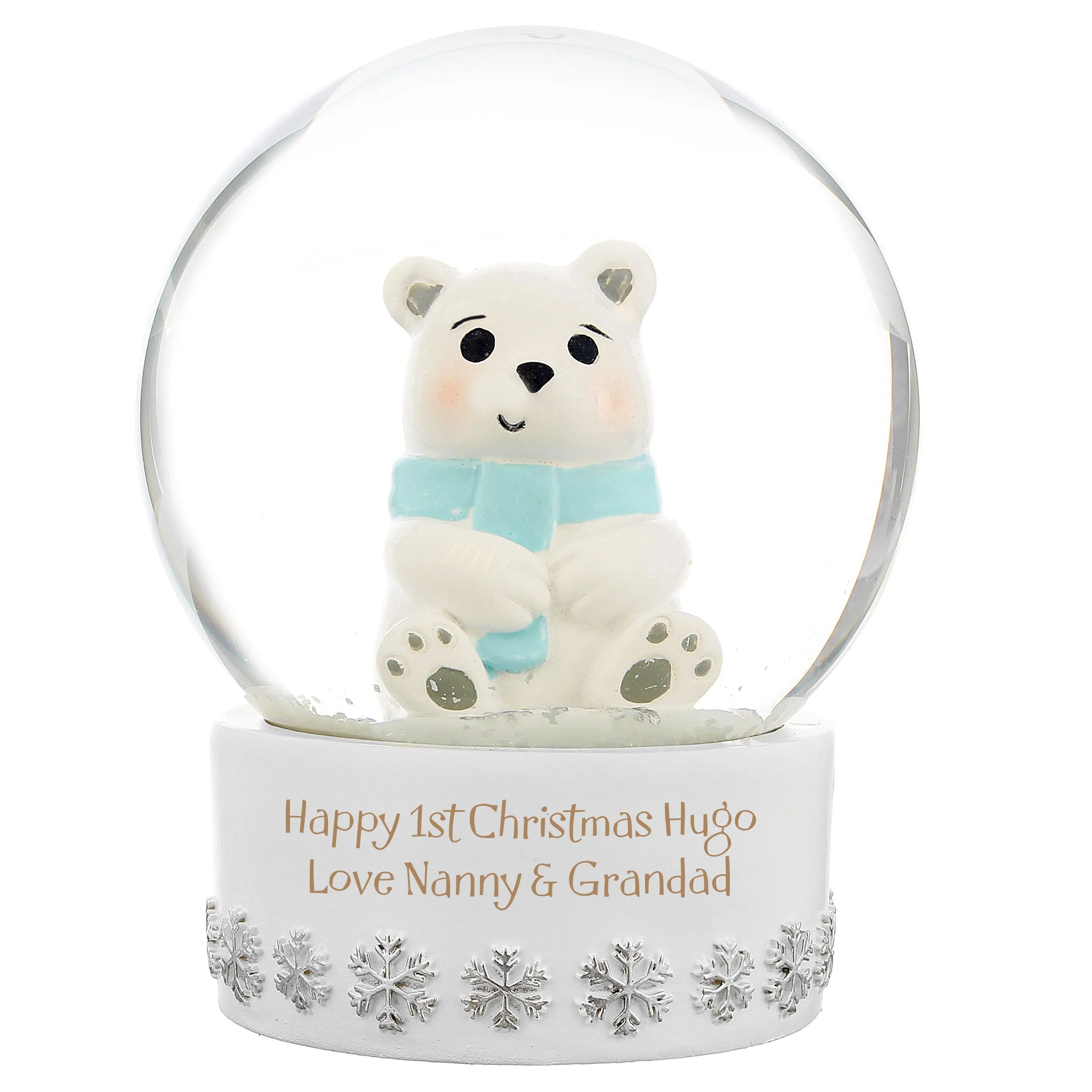 Customizable Polar Bear Snow Globe