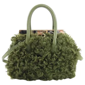 Dee Ocleppo Green Shearling Bag - Available in Two-Way Design