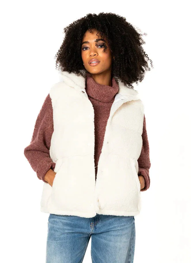 Dominika Sherpa Vest - Puffer Vest | Most Popular Sherpa Vest