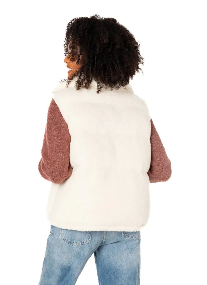 Dominika Sherpa Vest - Puffer Vest | Most Popular Sherpa Vest