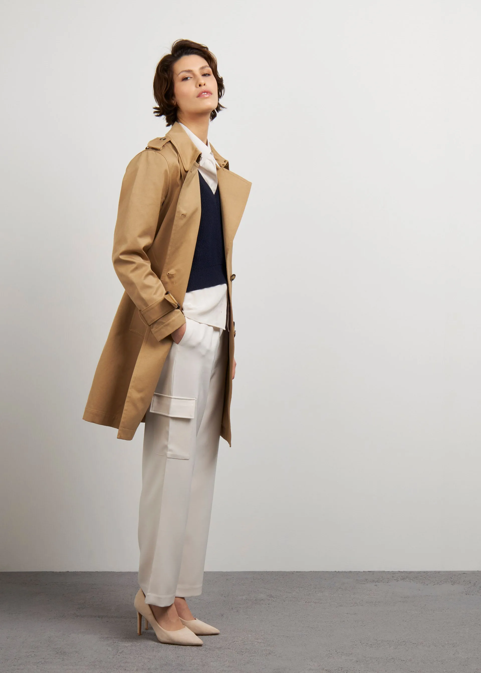 Doppio petto trench coat