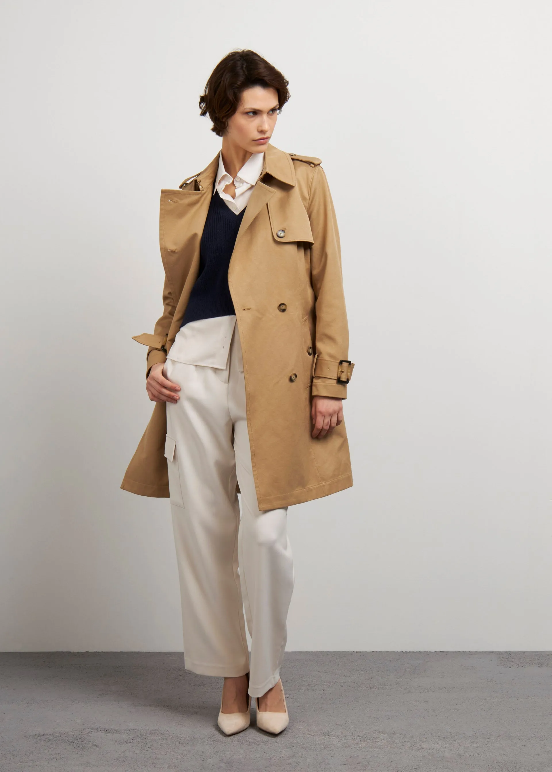 Doppio petto trench coat