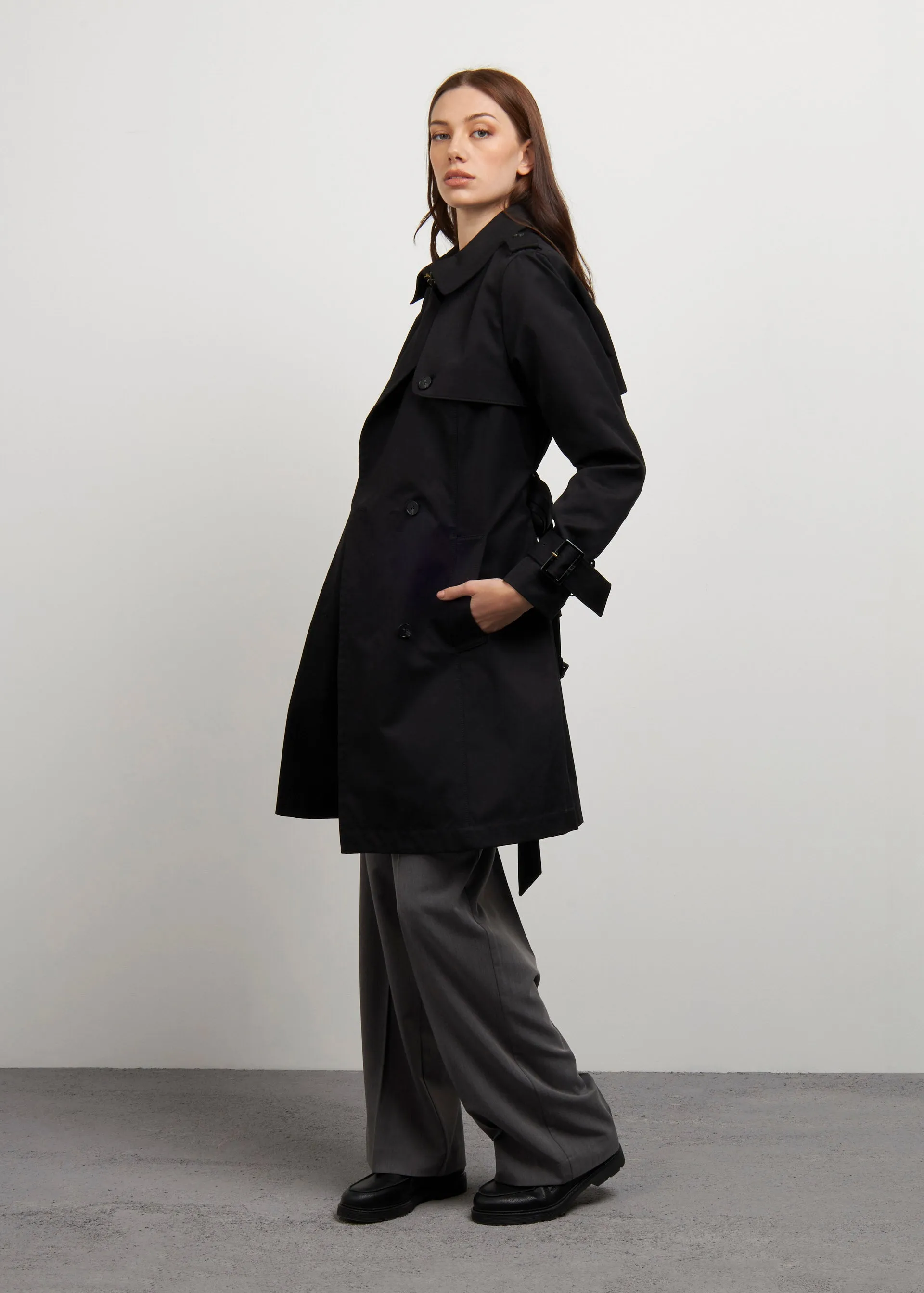 Doppio petto trench coat