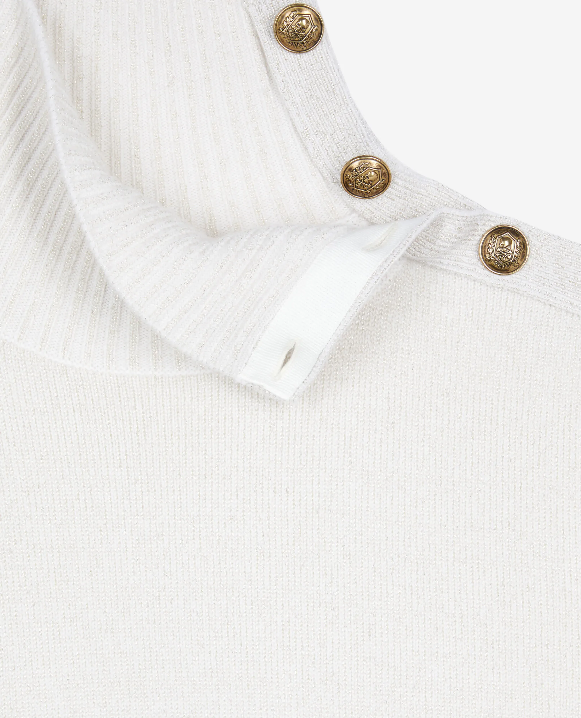 Ecru wool and cashmere sweater