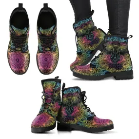 Elephant Mandala Women's Leather Boots