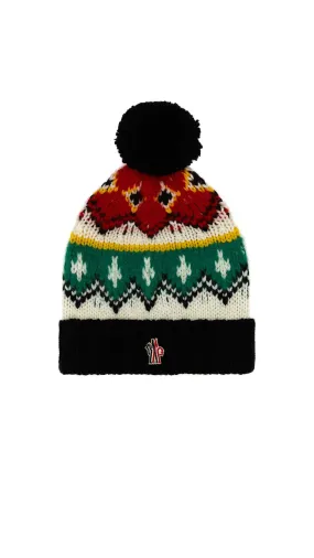 Embroidered Multicolor Beanie Hat