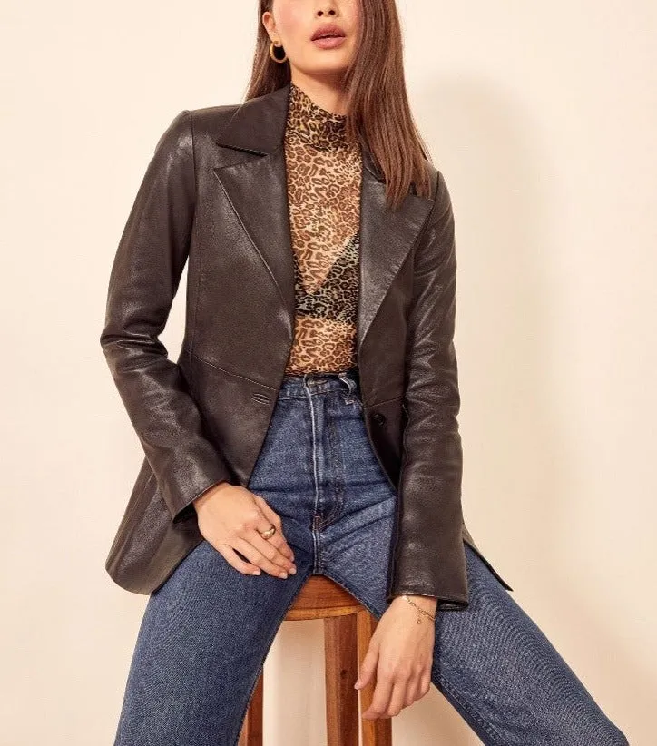 Emma Lambskin Blazer Jacket