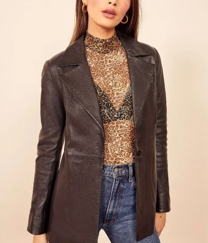 Emma Lambskin Blazer Jacket