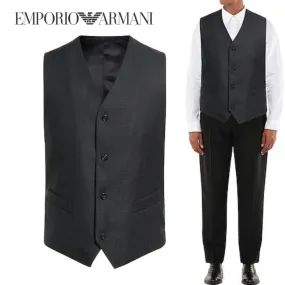 Emporio Armani - Plain Button-down Vests & Gillets