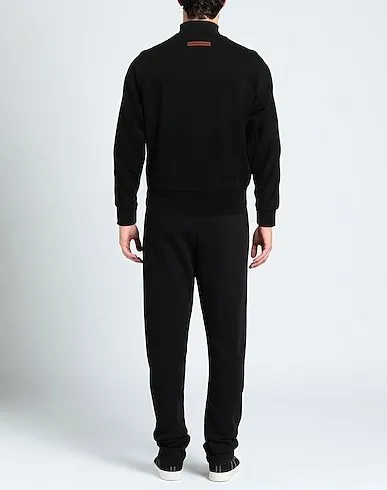 Ermenegildo Zegna  |Wool Long Sleeves Plain Oversized Logo Luxury Sweatshirts