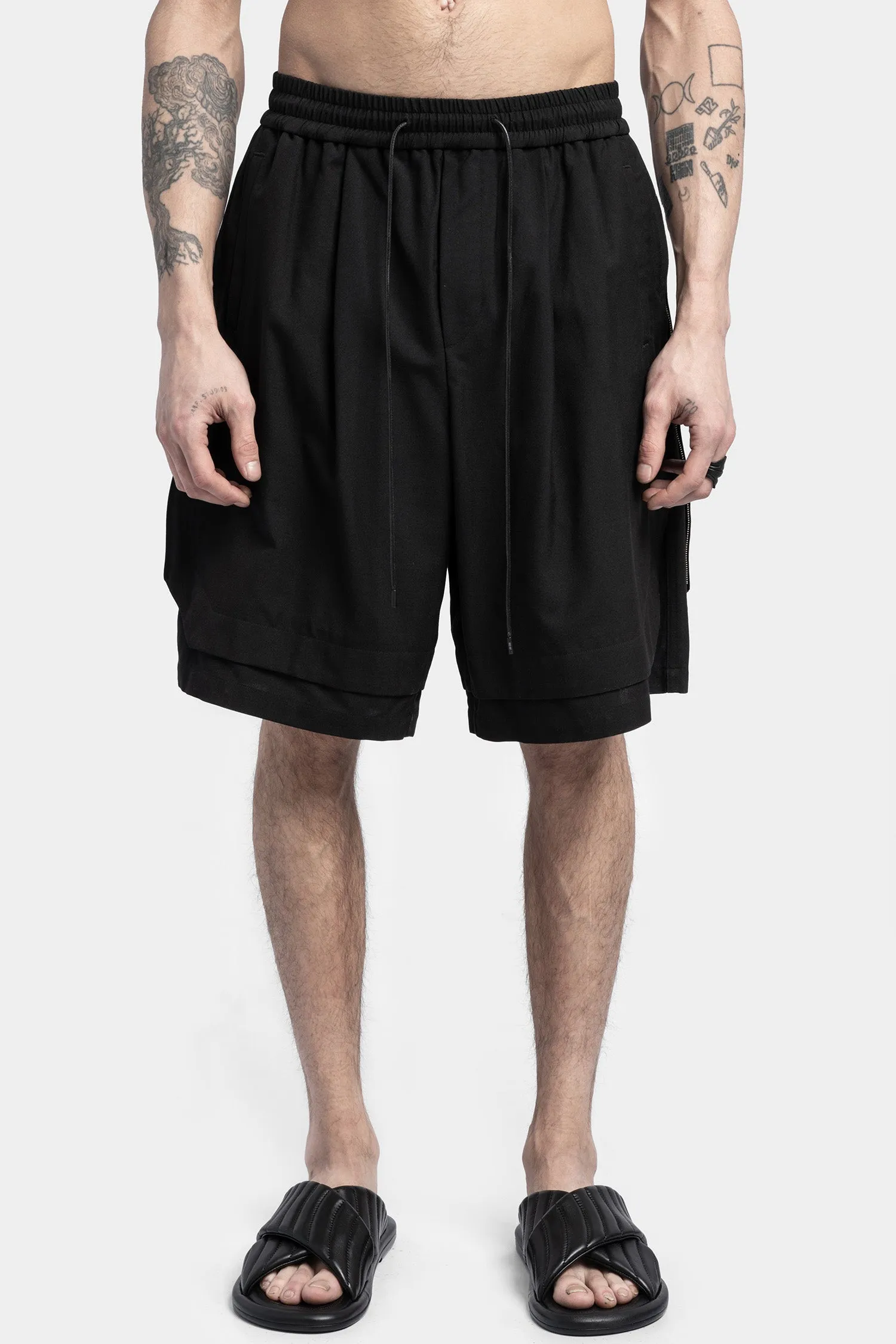 Expandable Leg Shorts - Adjustable Length Shorts for Men - Stretchable Shorts with Expandable Legs - Expandable Waistband Shorts