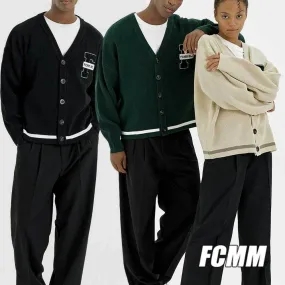 FCMM  |Unisex Street Style Oversized Logo Cardigans