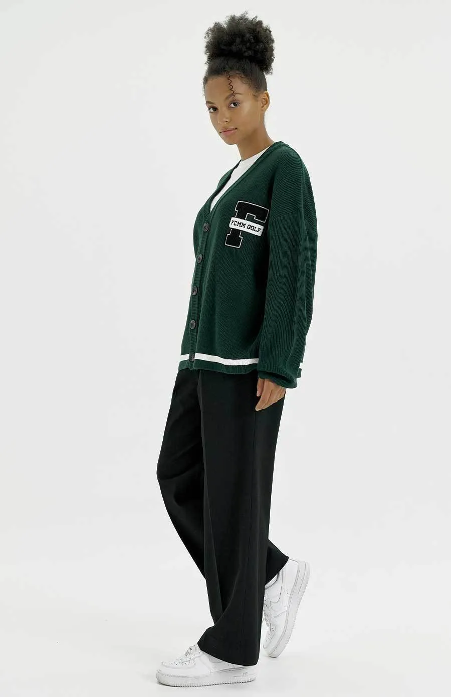 FCMM  |Unisex Street Style Oversized Logo Cardigans