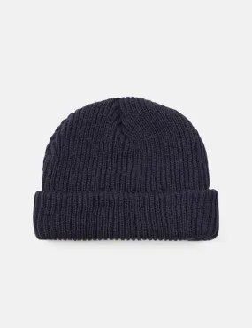 Fisherman Rib Beanie Hat, Navy Blue - Shop Now!