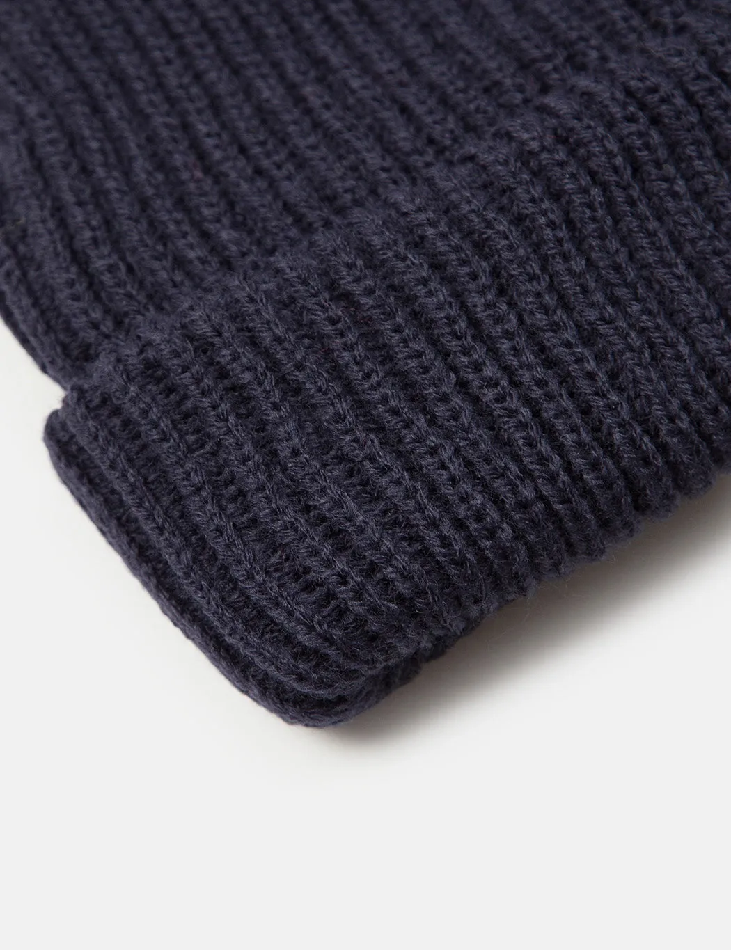 Fisherman Rib Beanie Hat, Navy Blue - Shop Now!